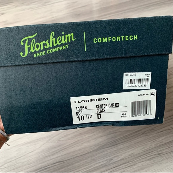 NWT Florsheim Black Center Cap Oxfords - Picture 12 of 16